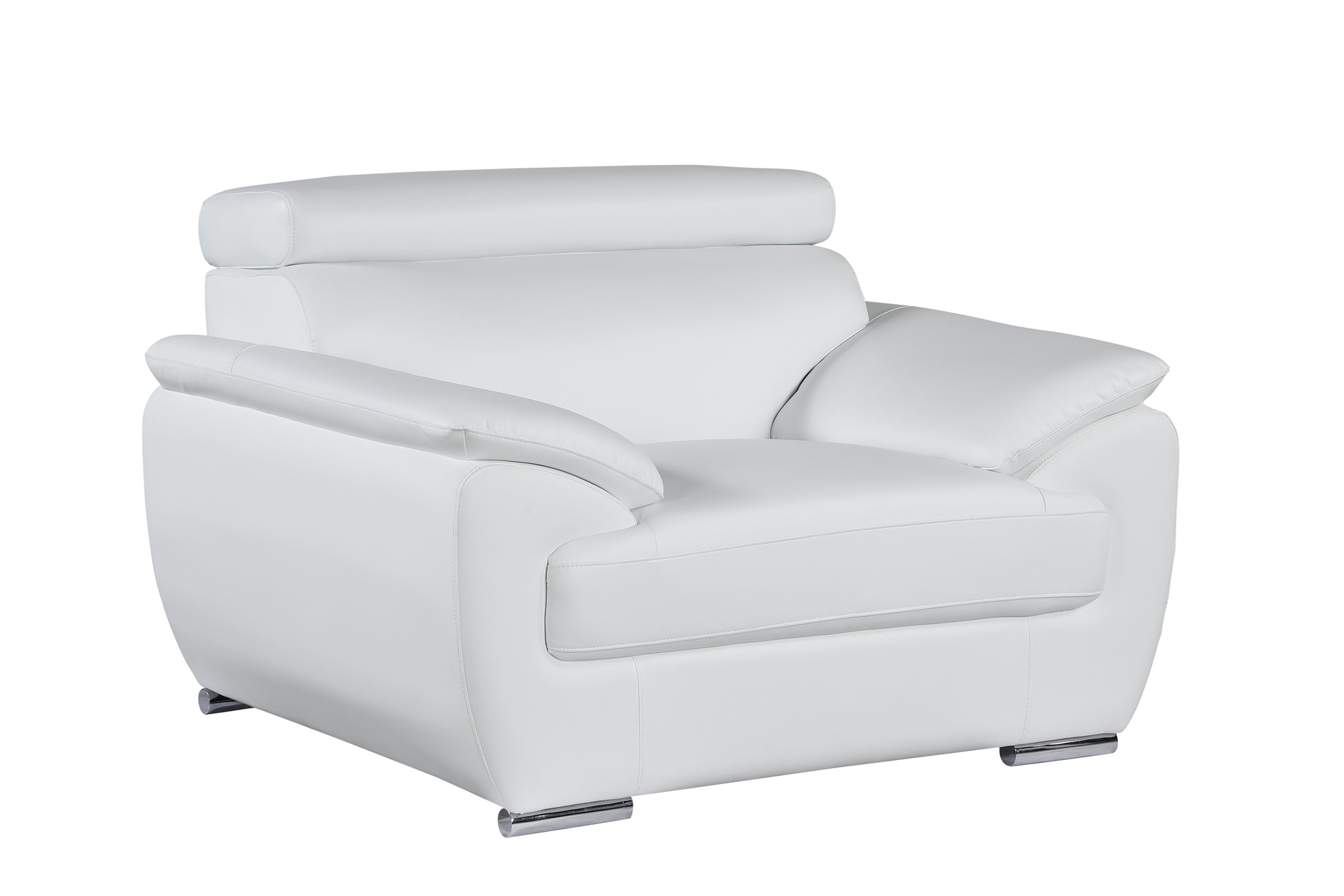 Genuine Leather Chair White Foam Leather