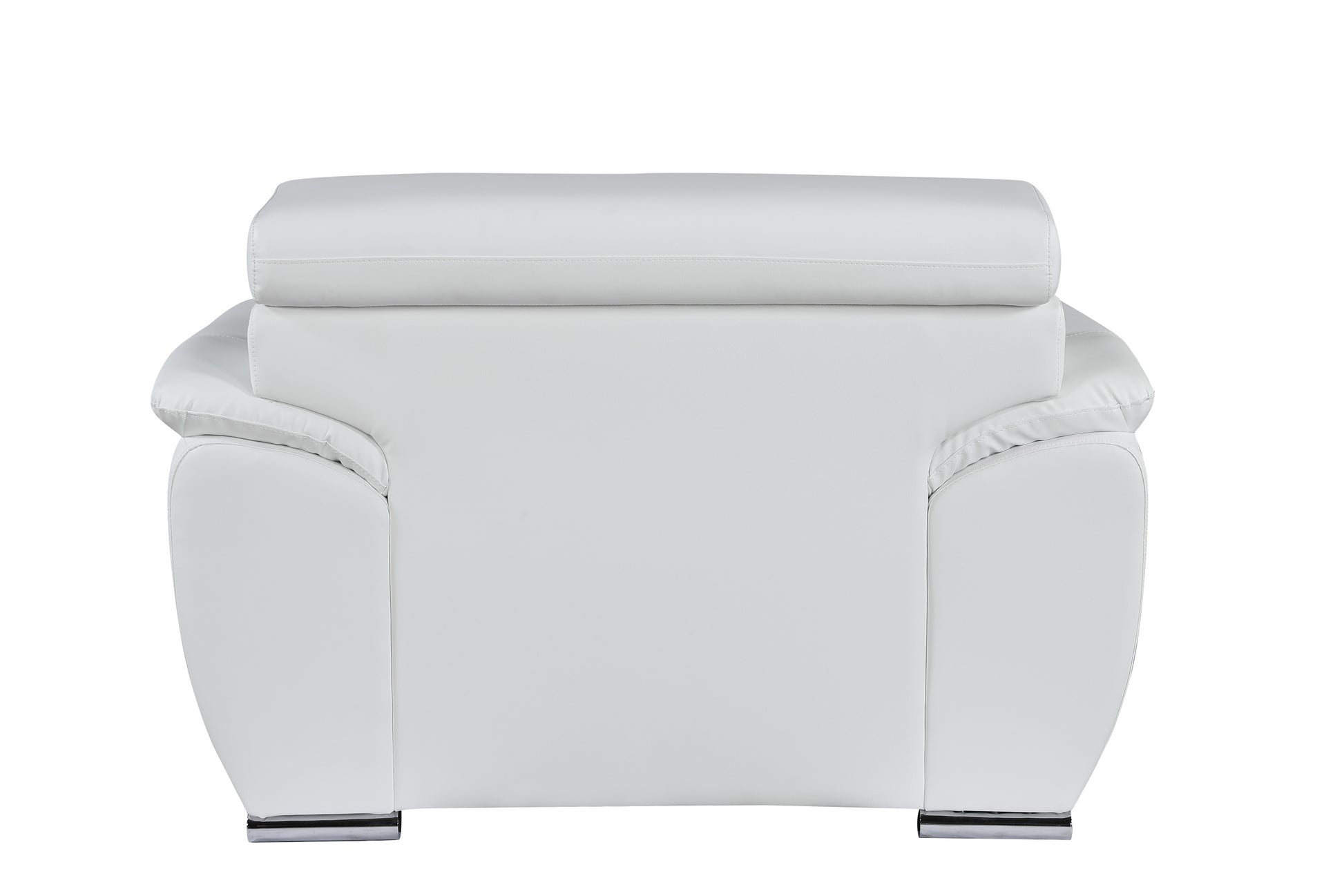 Genuine Leather Chair White Foam Leather