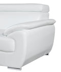 Genuine Leather Loveseat White Foam Leather