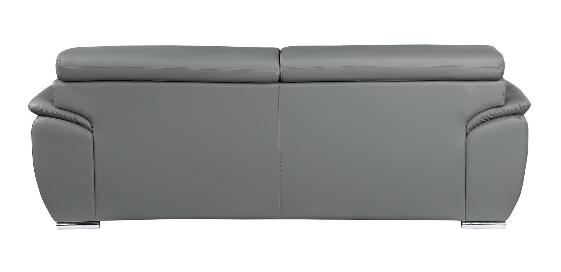 Genuine Leather Sofa Gray Foam Leather