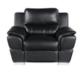 Genuine Leather Chair Black Foam Leather