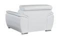 Genuine Leather Chair White Foam Leather