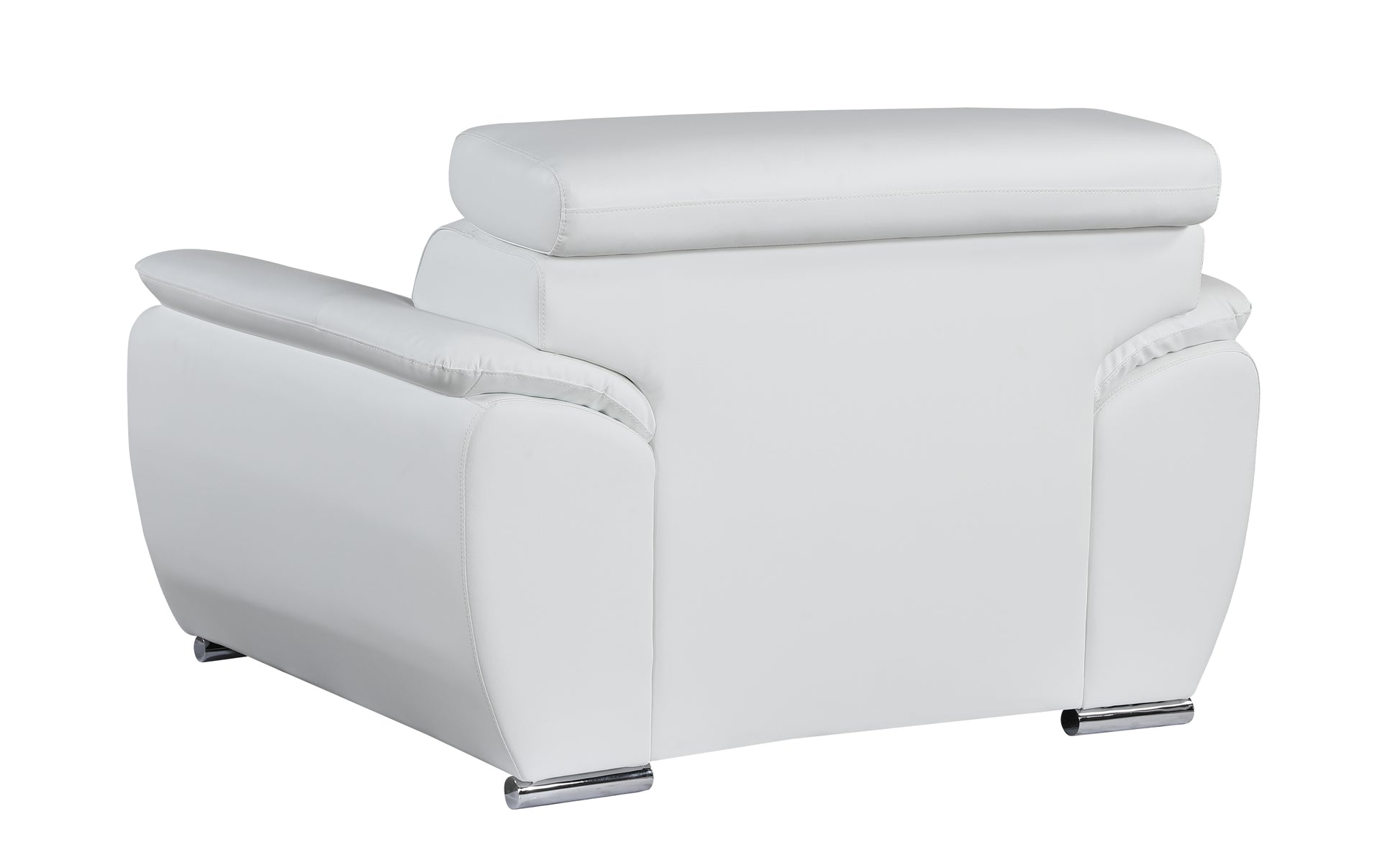 Genuine Leather Chair White Foam Leather