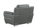 Genuine Leather Chair Gray Foam Leather