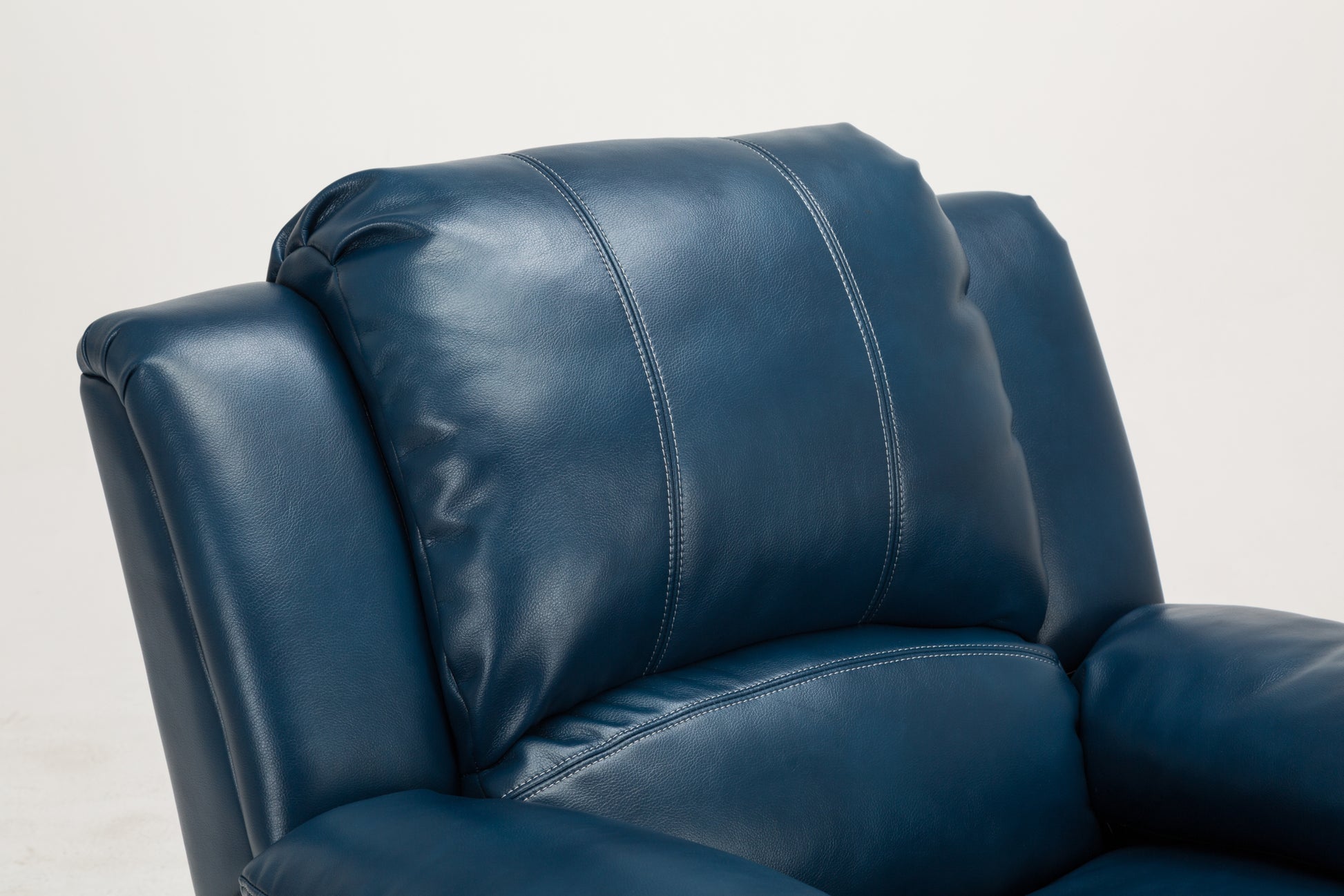 Charlotte Navy Blue Leather Gel Recliner Navy Blue Foam Pu Leather