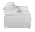 Genuine Leather Loveseat White Foam Leather
