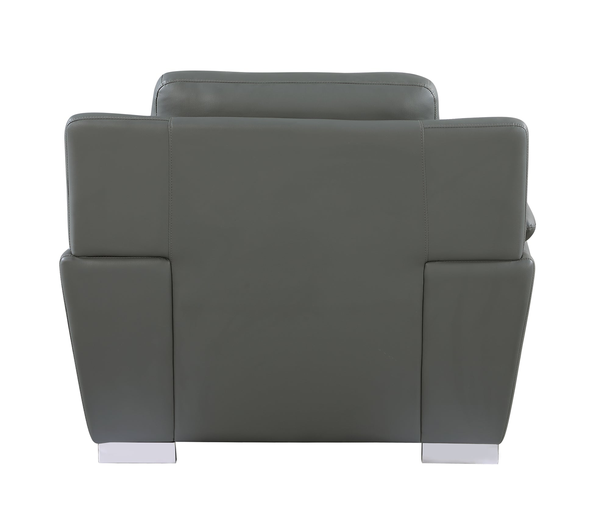 Genuine Leather Chair Gray Foam Leather