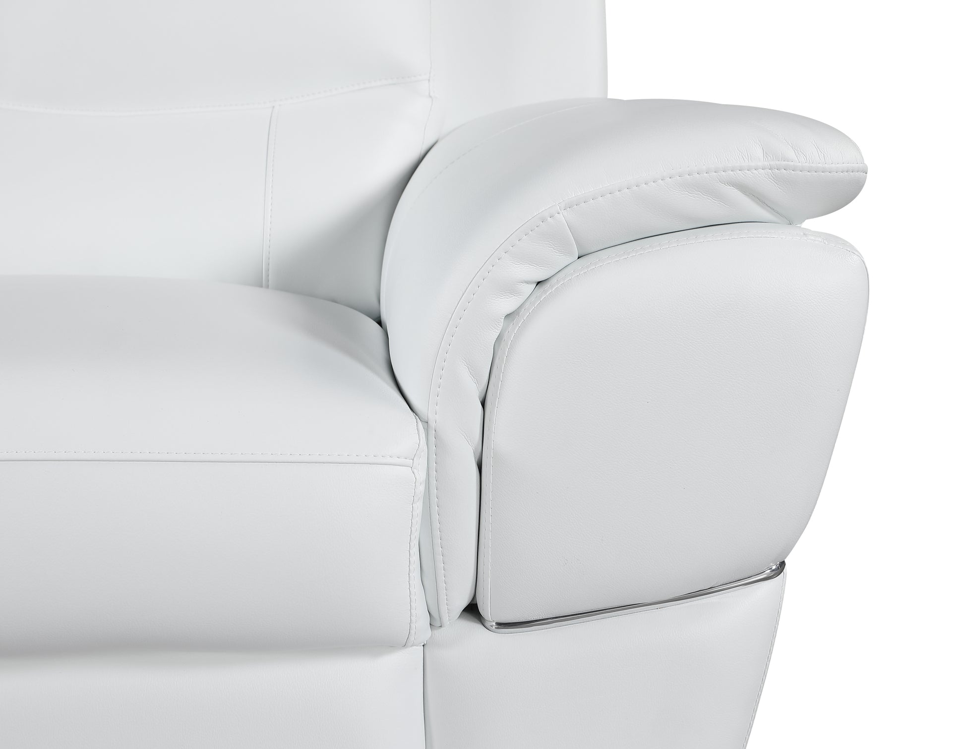 Genuine Leather Sofa White Foam Leather