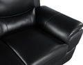 Genuine Leather Sofa Black Foam Leather