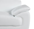 Genuine Leather Loveseat White Foam Leather
