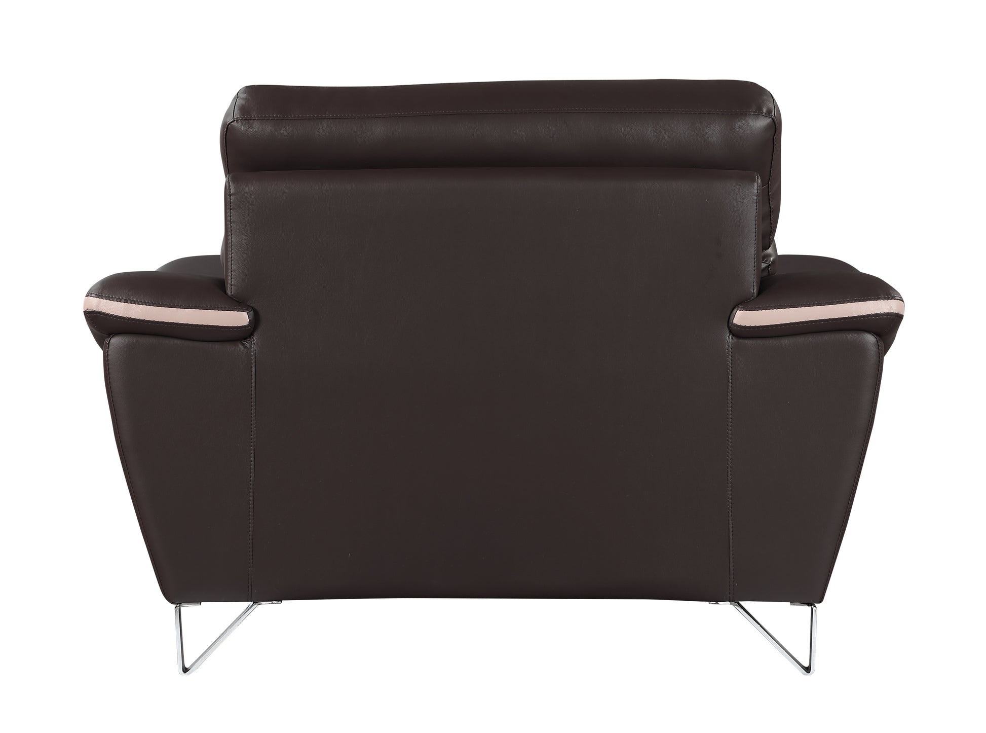 Genuine Leather Chair Brown Foam Leather