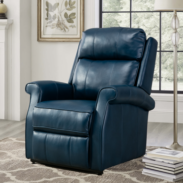 Landis Navy Blue Traditional Lift Chair Navy Blue Foam Pu Leather