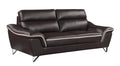 Genuine Leather Sofa Brown Foam Leather