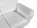 Genuine Leather Loveseat White Foam Leather