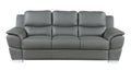 Genuine Leather Sofa Gray Foam Leather