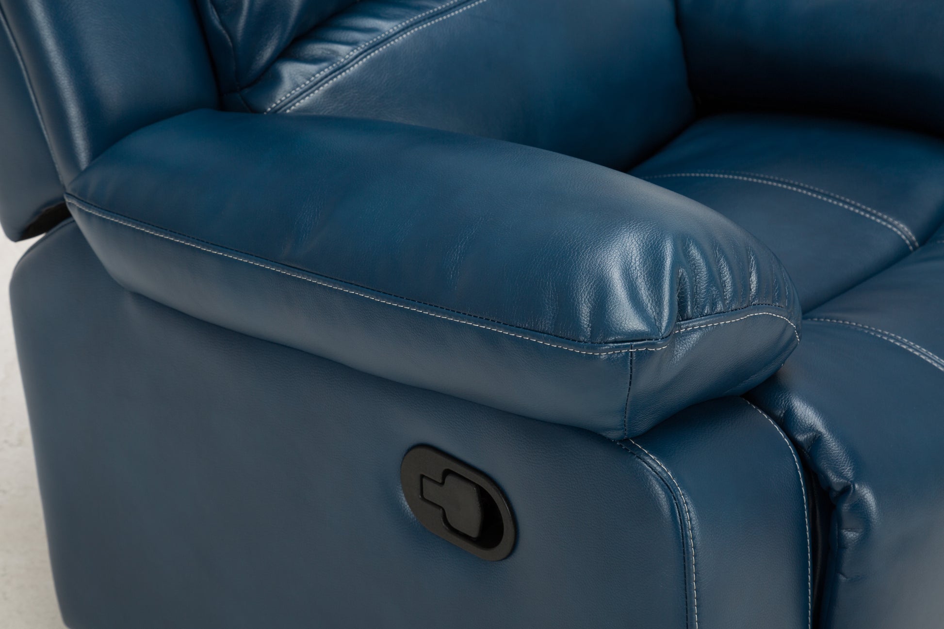 Charlotte Navy Blue Leather Gel Recliner Navy Blue Foam Pu Leather