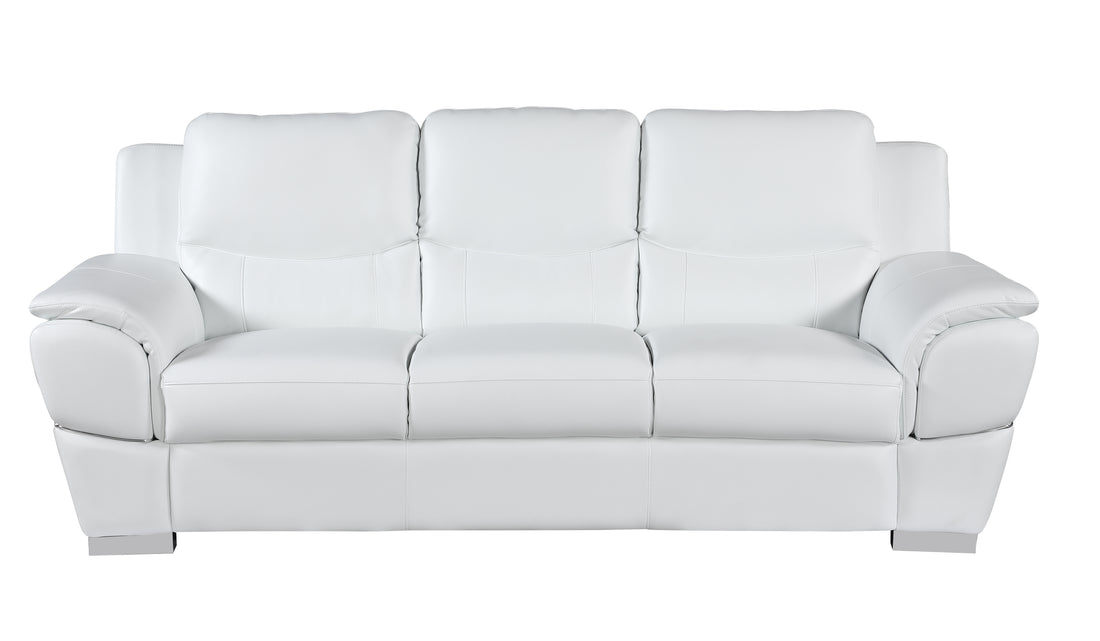 Genuine Leather Sofa White Foam Leather