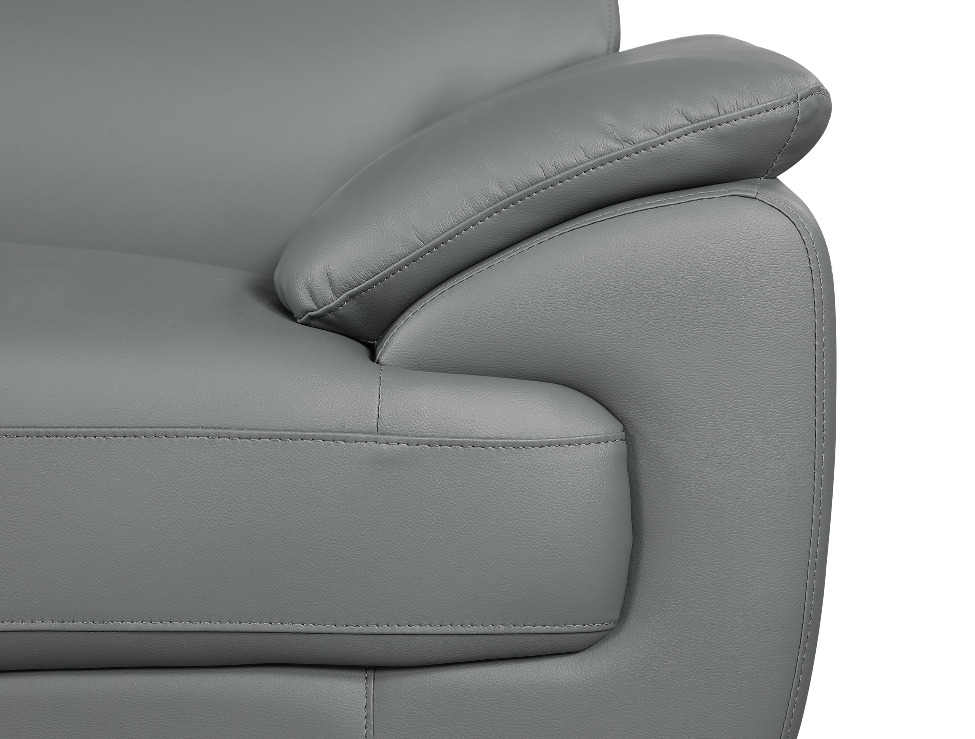 Genuine Leather Chair Gray Foam Leather