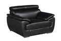Genuine Leather Chair Black Foam Leather