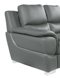 Genuine Leather Sofa Gray Foam Leather