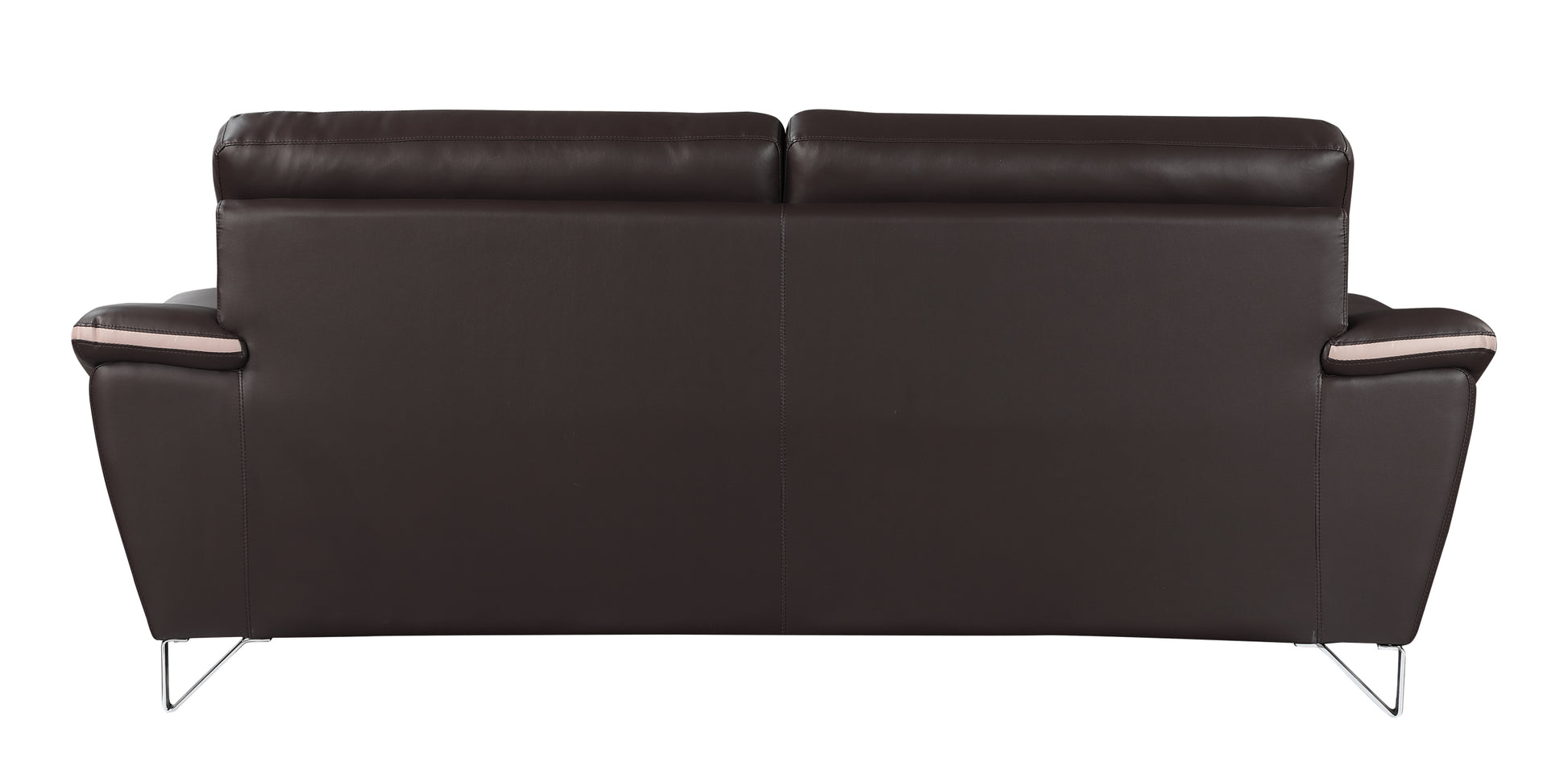 Genuine Leather Sofa Brown Foam Leather