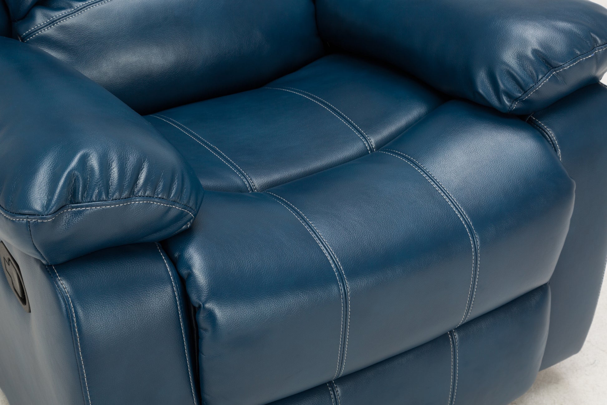 Charlotte Navy Blue Leather Gel Recliner Navy Blue Foam Pu Leather