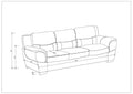 Genuine Leather Sofa White Foam Leather