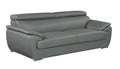 Genuine Leather Sofa Gray Foam Leather