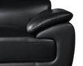 Genuine Leather Sofa Black Foam Leather