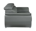 Genuine Leather Loveseat Gray Foam Leather