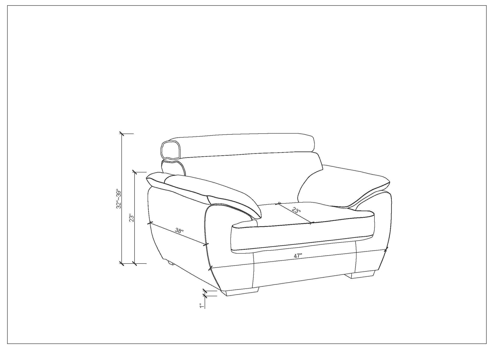 Genuine Leather Chair Gray Foam Leather