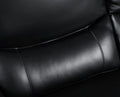 Genuine Leather Sofa Black Foam Leather