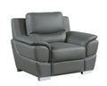 Genuine Leather Chair Gray Foam Leather