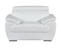 Genuine Leather Chair White Foam Leather