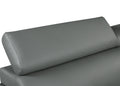 Genuine Leather Loveseat Gray Foam Leather