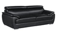 Genuine Leather Sofa Black Foam Leather