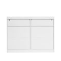 6 Drawer Dresser, White Dresser For Bedroom With Led Lights, Modern Dressers & Chests Of Drawers With Sturdy Frame For Living Room, Entryway, Hallway White Mdf