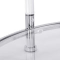 W82153572 Contemporary Acrylic Coffee Table, 32.3'' Round Tempered Glass Coffee Table, Chrome Silver Coffee Table For Living Room Chrome Glass Iron