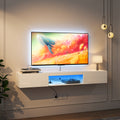 Floating Tv Stand Wall Mounted With 20 Color Leds,63