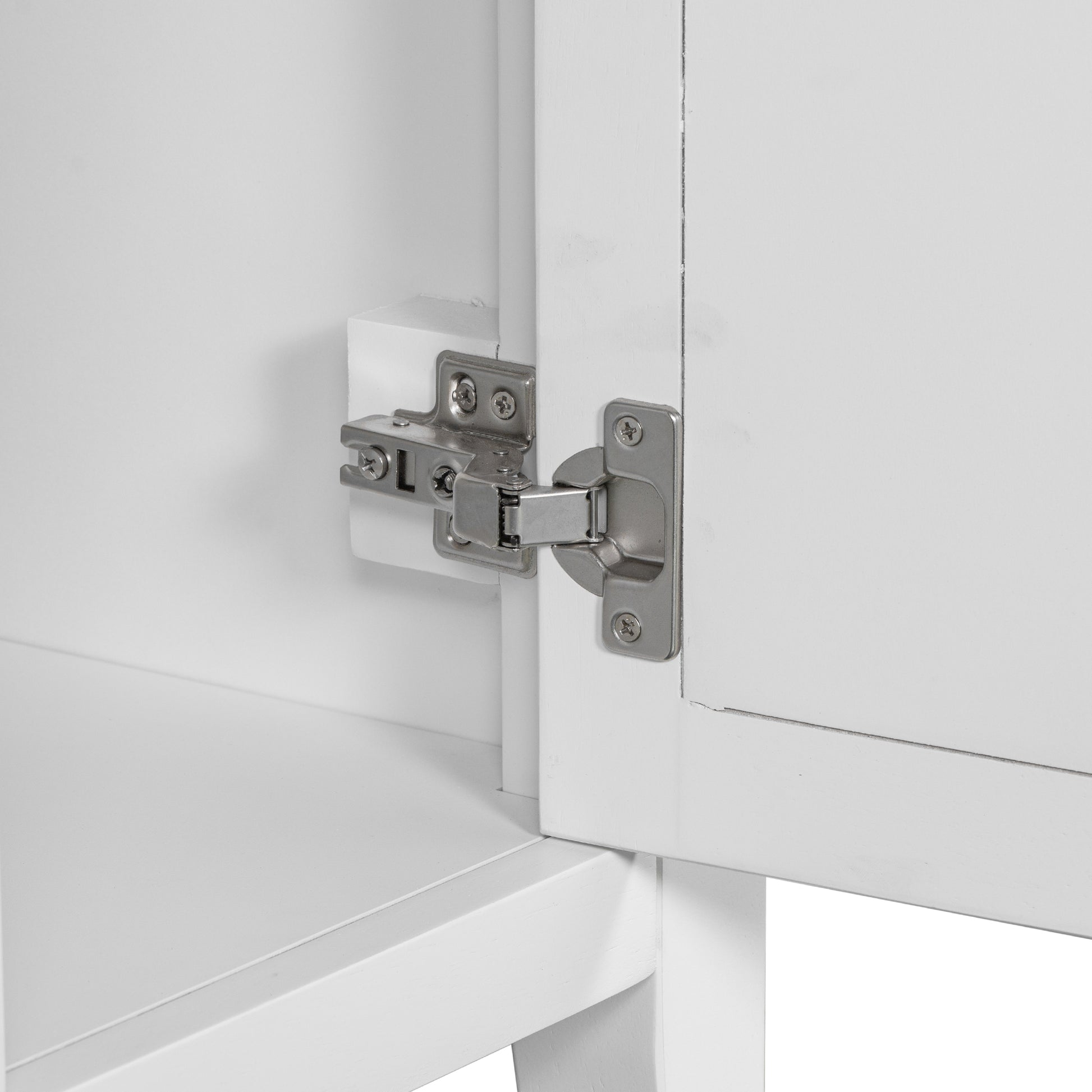 36" Bathroom Vanity With Ceramic Basin, Two Cabinets And Five Drawers, Solid Wood Frame, White Old Sku: Sy999202Aak 1 White Solid Wood Mdf