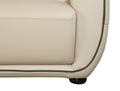 Genuine Leather Loveseat Beige Foam Leather