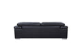 Top Grain Italian Leather Sofa Black Foam Leather