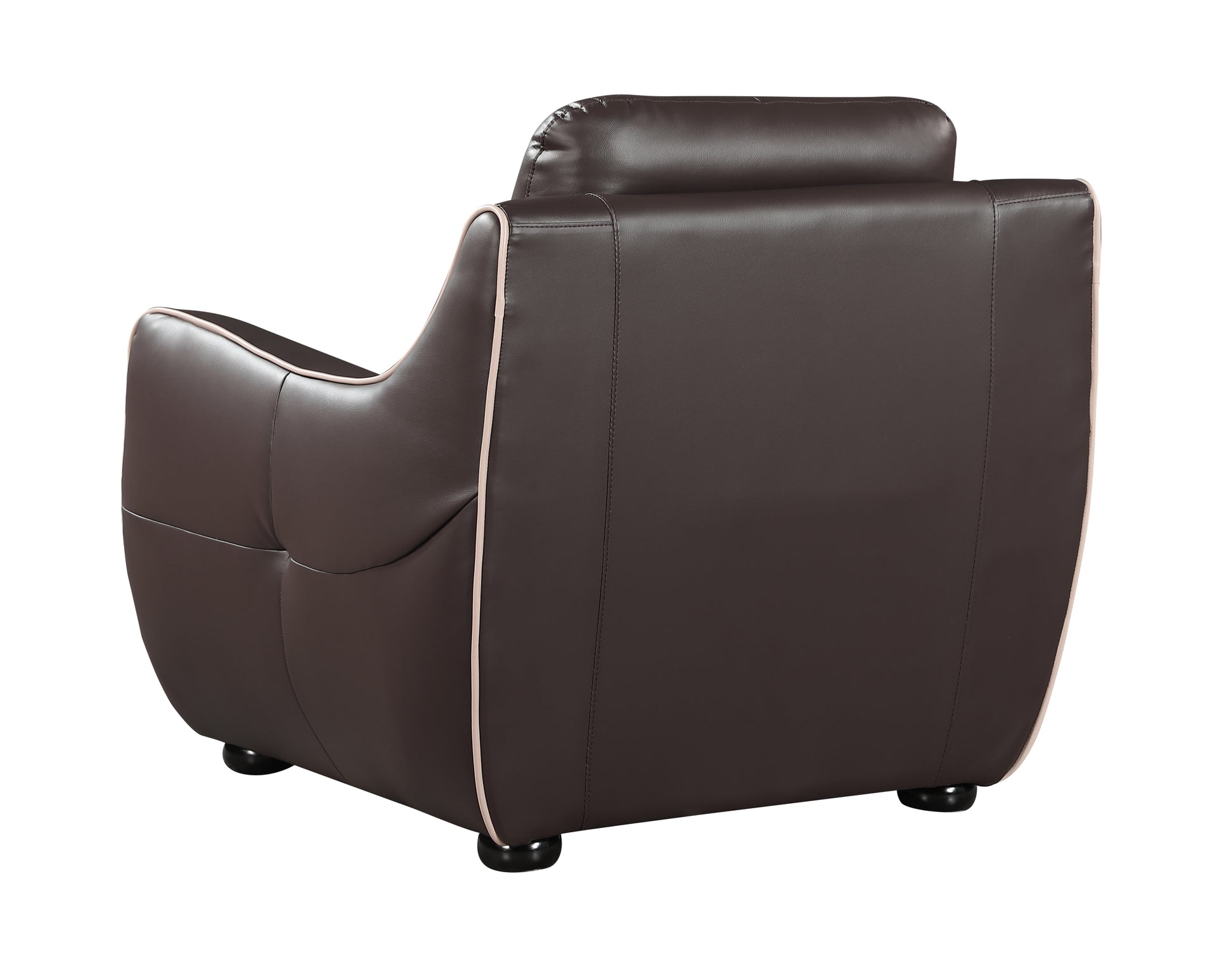 Genuine Leather Chair Brown Foam Leather