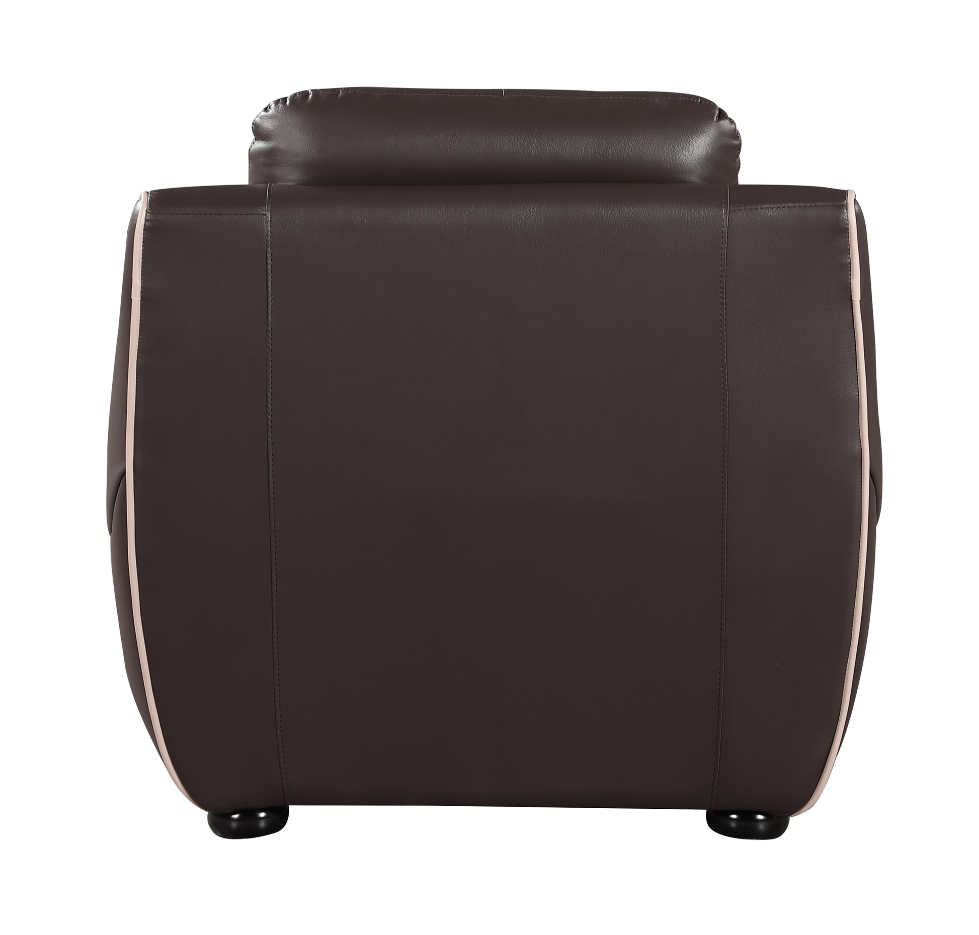 Genuine Leather Chair Brown Foam Leather