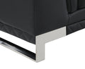 Top Grain Italian Leather Chair Black Foam Leather