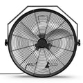 Infinipower 18 Inch High Velocity Wall Mount Fan With Rack, 3 Speed Industrial Commercial Metal Ventilation Fan Black Metal