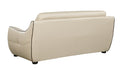 Genuine Leather Sofa Beige Foam Leather