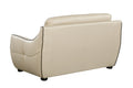 Genuine Leather Loveseat Beige Foam Leather