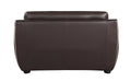 Genuine Leather Loveseat Brown Foam Leather