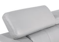 Top Grain Italian Leather Sofa Light Gray Foam Leather